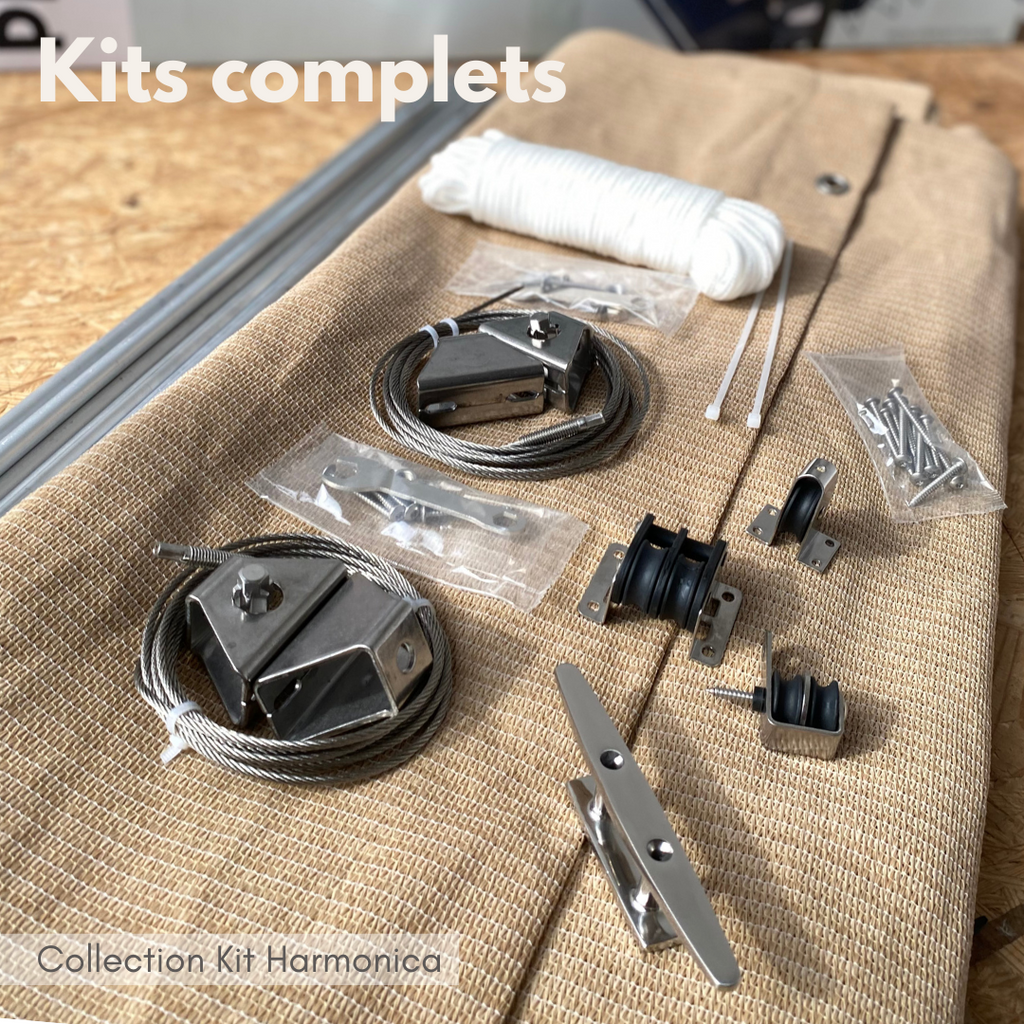 Toile Coulissante avec Kit fixations et poulies