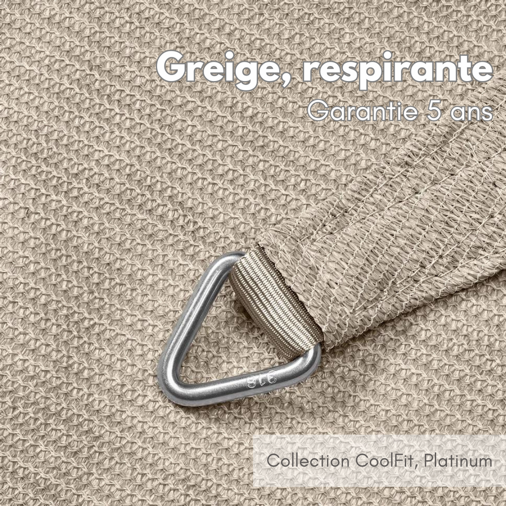 Voile d'ombrage Triangle Rectangle 90° CoolFit