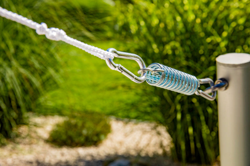 4 Ressorts De Tension Pour Tente Et Voile D'Ombre - Avec 8 Mousquetons, Acier Inoxydable, Protection Contre Le Vent